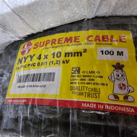 Jual Kabel Listrik Hitam Tunggal NYY 4x10 Mm Supreme 4 X 10 Mm Permeter