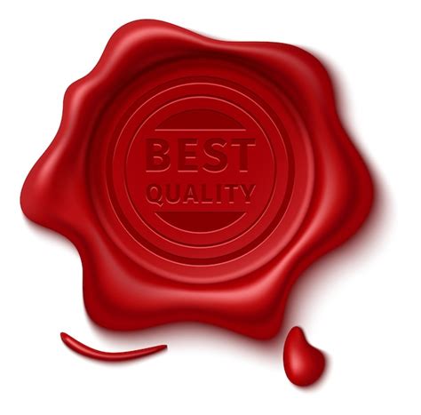 Premium Vector Best Quality Wax Stamp Red Rubber Seal In Realistic