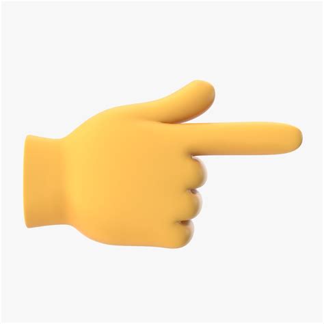 Backhand Index Pointing Up Emoji 3d Model 19 3ds Blend C4d Fbx