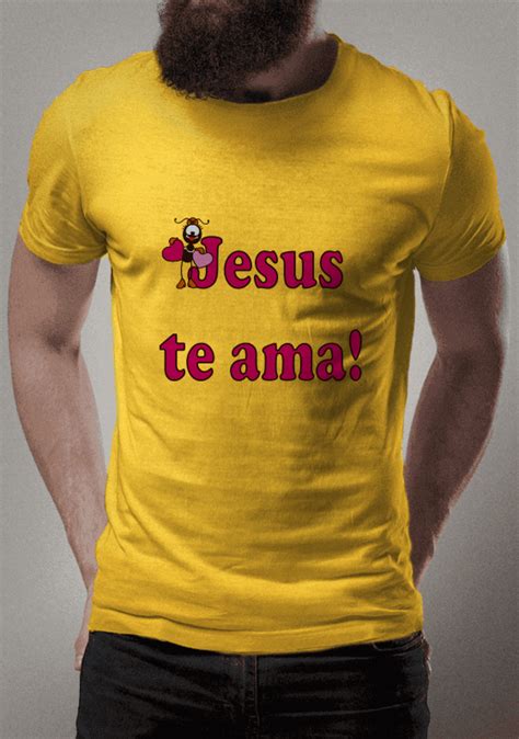 T SHIRT ESTONADA Jesus Te Ama R 61 73 Em TopShirts