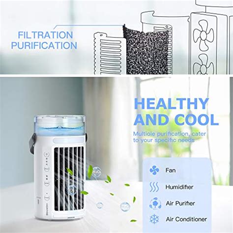 Portable Air Conditioner Fan Hommie 3 Speed Personal Mini Evaporative