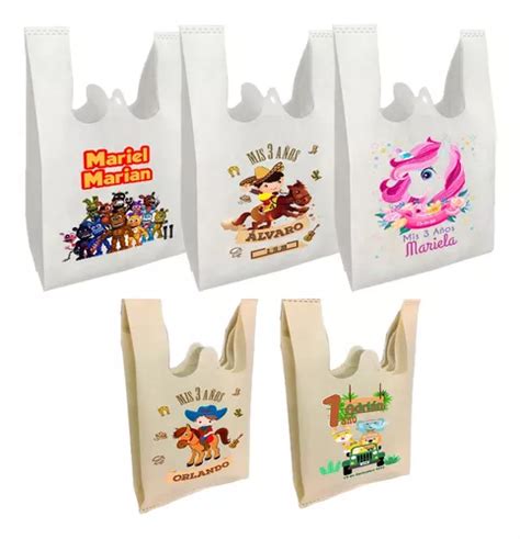 Bolsa Ecologica Personalizada Dulcero Fiesta Reusable Env O Gratis