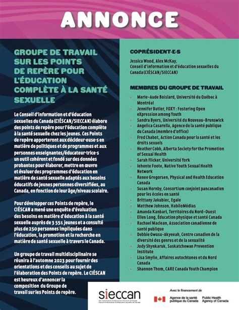 ANNONCE GROUPE DE TRAVAIL SUR LES POINTS DE REPÈRE POUR LÉDUCATION