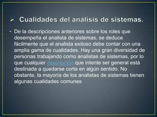 Los Roles De Los Diferentes Analistas De Informacion PPT