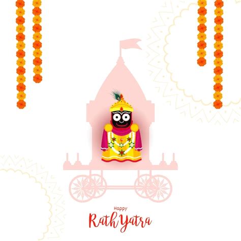 Premium Vector Creative Jagannath Rath Yatra Indian Festival Post Design