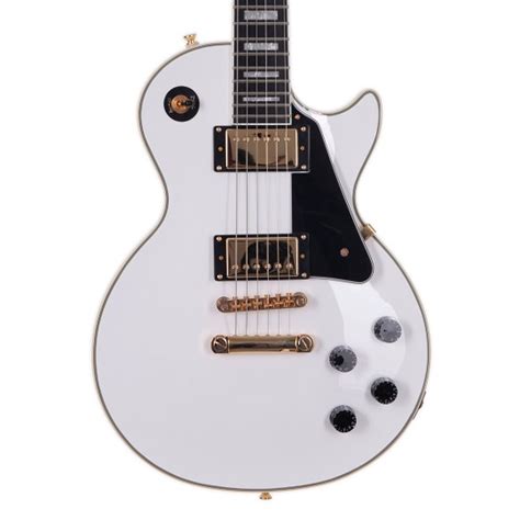 Epiphone Les Paul Custom Pro Rw Neck Alpine White Electric Guitar Hari Hari Musik