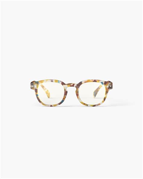 C Blue Tortoise Trendy Square Blue Glasses Izipizi