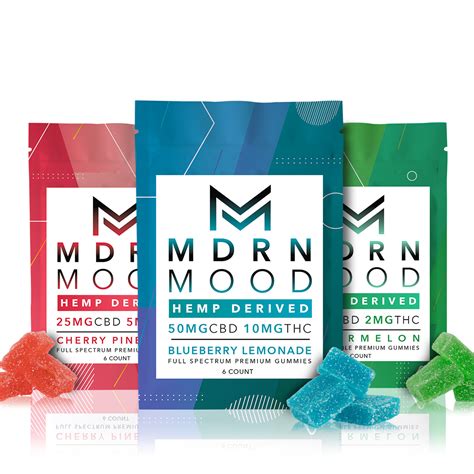 Mdrn Mood Gummies 6ct Pdq Cool Blue Distribution