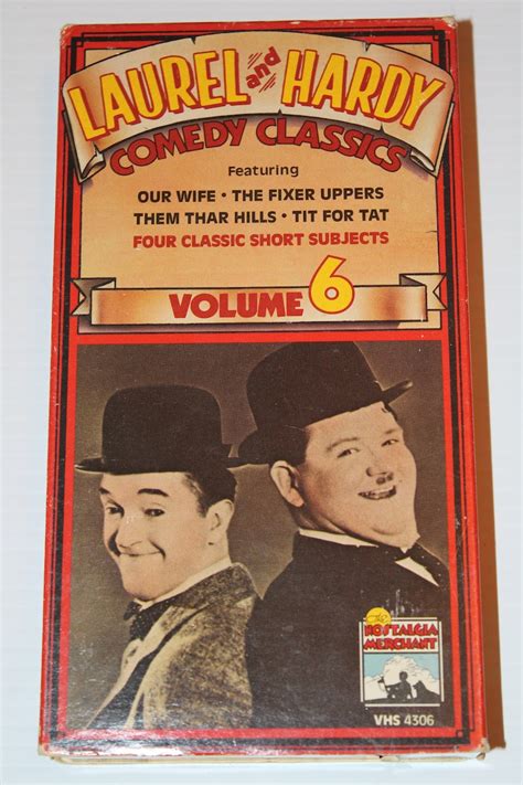 Laurel And Hardy Comedy Classics On Vhs 1980 Volume 6 Etsy