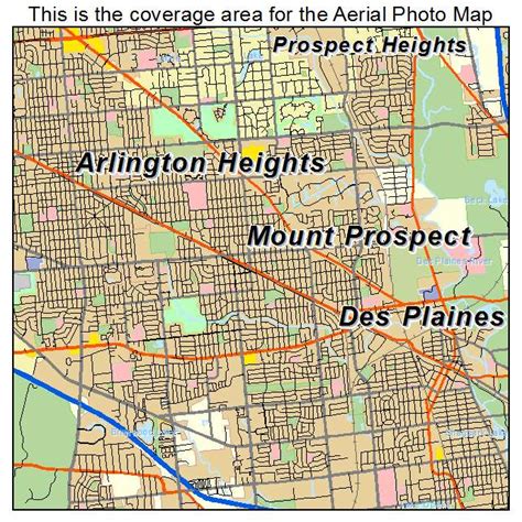 Aerial Photography Map of Mount Prospect, IL Illinois