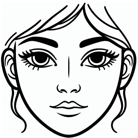 Coloriage Visage Humain télécharger et imprimer gratuit sur