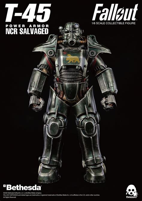 Fallout T 45 Ncr Salvaged Power Armor Threezero Store