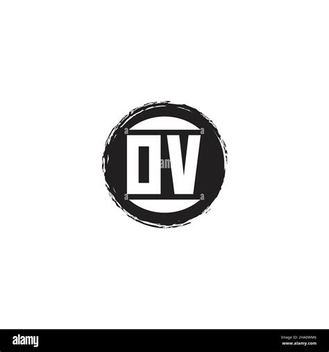 OV Logo Initial Letter Monogram With Abstrac Circle Shape Design