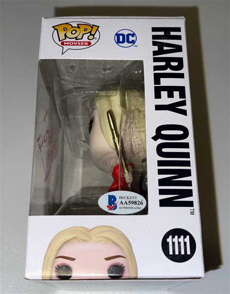 Margot Robbie Signed The Suicide Squad 1111 Harley Quinn Funko Pop Vinyl Figure Beckett