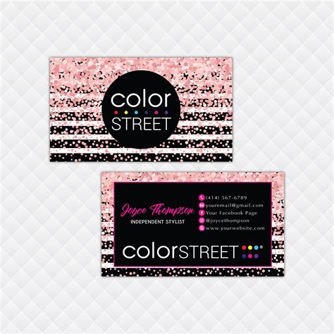 Color Street Business Cards, Color Street Application Cards CL198 ...