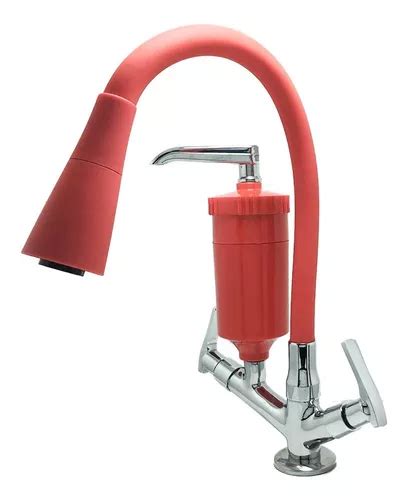 Filtro De Grifo Gourmet Cone Red Para Encimera De Cocina Acabado