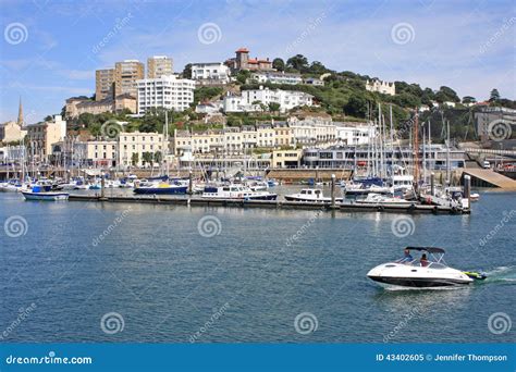 Torquay Harbour stock image. Image of town, lifting, mast - 43402605