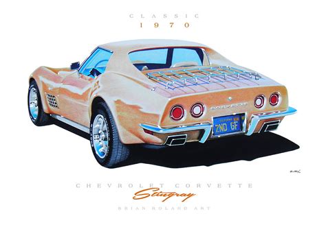 1970 Chevrolet Corvette Stingray Drawing By Brian Roland