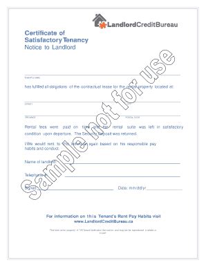 Tenant Certificate Pdf Fill Online Printable Fillable Blank