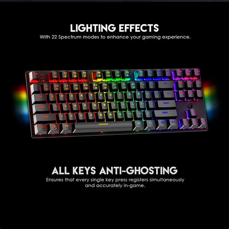 FANTECH MAXFIT87 MK856 GAMING RGB MECHANICAL KEYBOARD ANTI GHOSTING