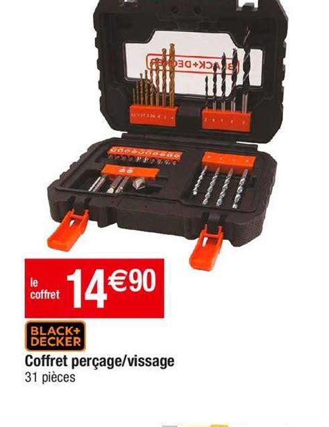 Promo Coffret Perçage vissage Black decker chez Cora