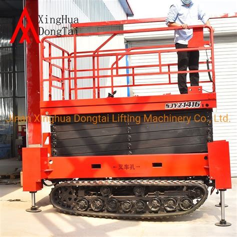 Hydraulic Mobile Scissor Lift Table Platform Crawler Rough Lift With