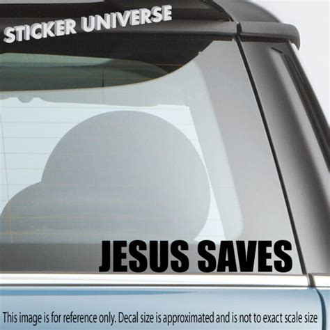 Jesus Saves Christian Car Window Decal Bumper Sticker God Savior Bible Church707 Ebay