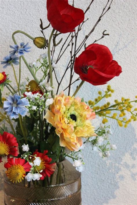 Bloemen Op Zijden Boeket Veldboeket Diverse Bloemen Cm