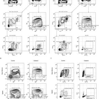 A Representative FACS Analysis Of Mature Lineages From Peripheral