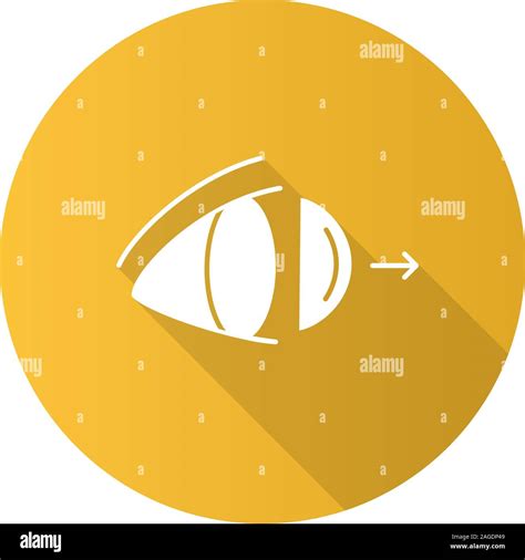 Eye Contact Lenses Removing Flat Design Long Shadow Glyph Icon Vector