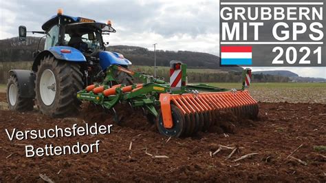 Grubbern Mit GPS New Holland T7 190 Amazone Cenius 3003 Super