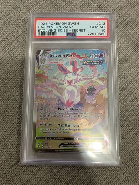 Pokemon TCG Evolving Skies Sylveon VMAX 212 203 PSA 10 JToys