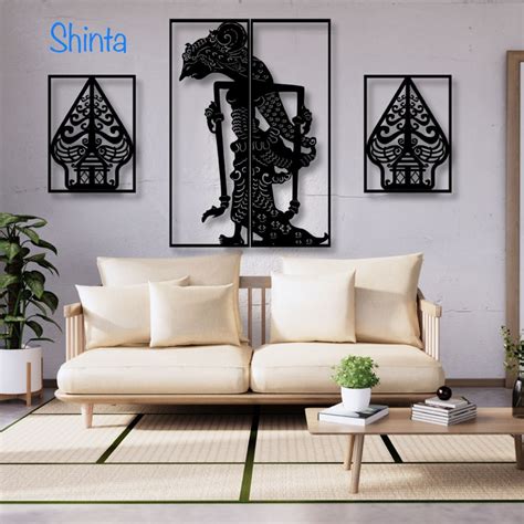 Jual Wall Decor D Wayang Panel Set Tema Jawa Shopee Indonesia