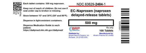 Ec Naproxen Bryant Ranch Prepack Fda Package Insert