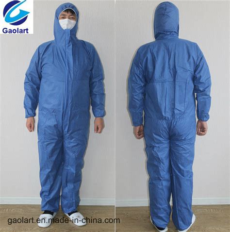 Disposable Sms Nonwoven Coverall With Type 5 And Type 6 China Coverall