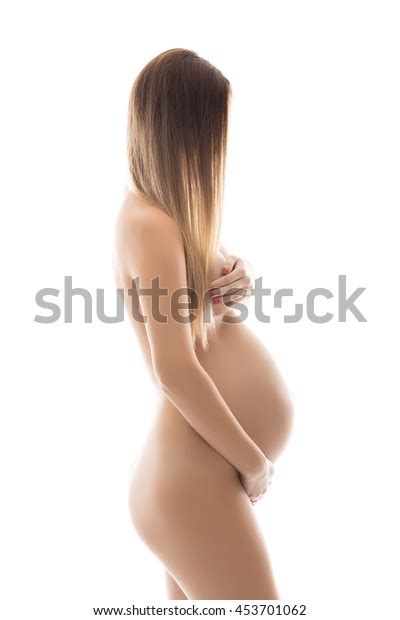 Naked Pregnant Woman Beautiful Belly Over Stock Photo Shutterstock