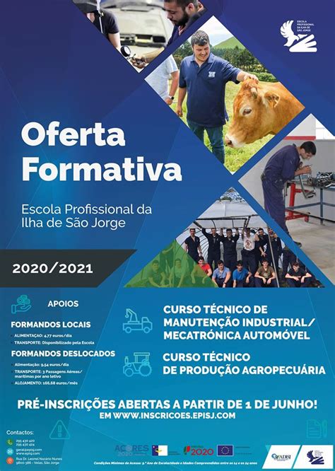 Oferta Formativa 20202021 Da Escola Profissional De SÃo Jorge Municipio De Velas