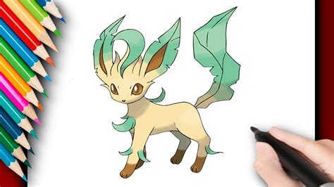 How To Draw Pokemon Leafeon Easy Special Generation Of Characters Pokemon Generations