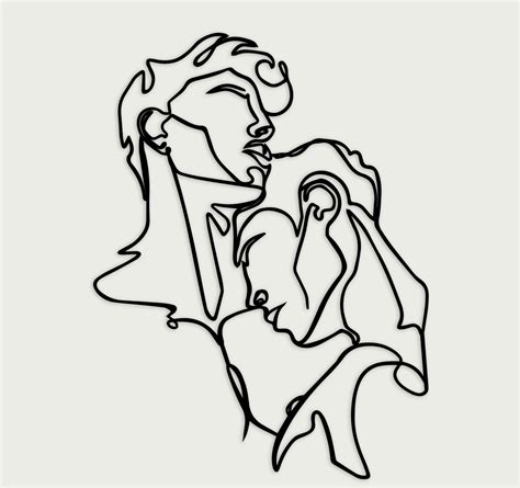 Couple And Love Gay Metal Wall Art LGBT Sign LGBTQ Minimalist Line Art Gift For Gay Bedroom