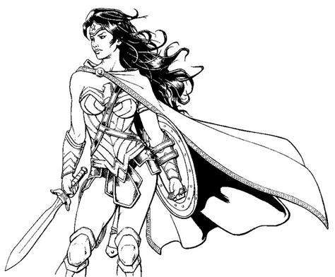 Coloriages Wonder Woman Imprimer Super héros gratuitement