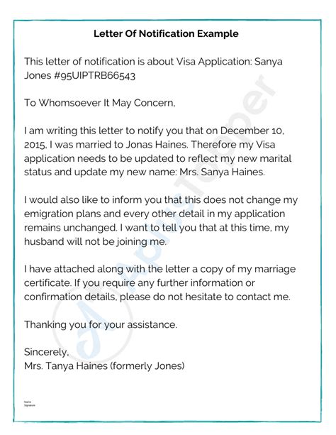 Sample Notification Letters Examples Samples Format And How To