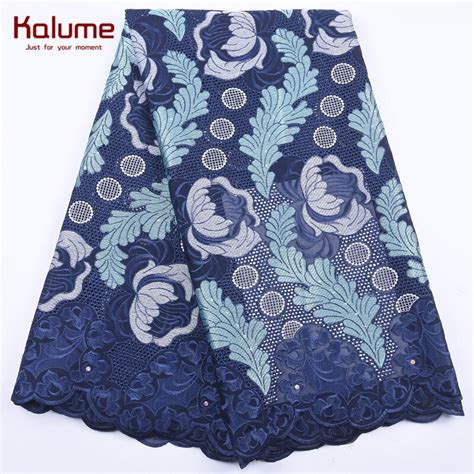 Kalume Latest African Swiss Cotton Lace Fabric Yards Swiss Voile