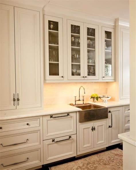 White Kitchen Cabinets With Copper Hardware Design Ideas