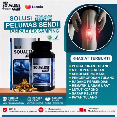 Bio Squalene Original Obat Pelumas Tulang Dan Sendi Pengeroposan