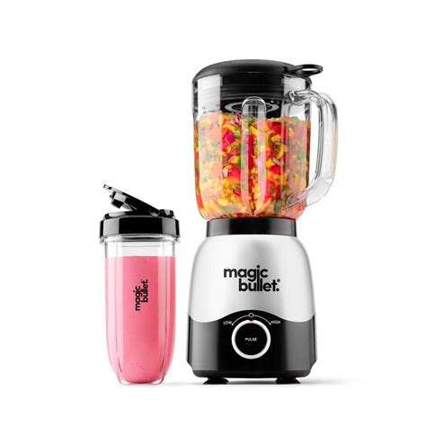 magic bullet Full-Size 48 oz. Blender with To-Go Cup in Silver MBF50200 ...