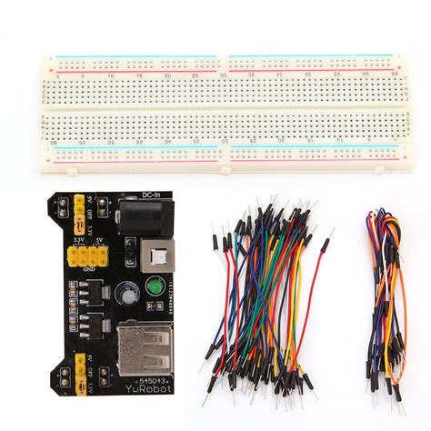 Qisuw MB102 Power Supply Module 3 3V 5V 830 Point Breadboard Board