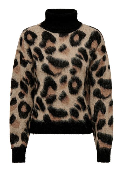 Jdy Leo Beige Leopard Print Knit Jumper Matalan