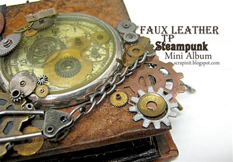 Faux Leather Tp Steampunk Mini Album Einat Kessler Mini Albums