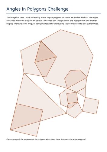 Angles In Polygons Challenge By Tristanjones Teaching Resources Tes