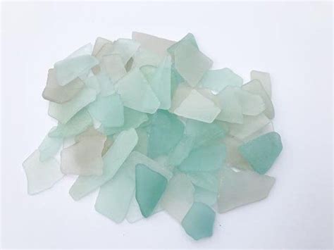 Bulk Sea Glass 65 Pcs White Blue Teal Sea Glass Small And Medium Etsy Sea Glass Crafts